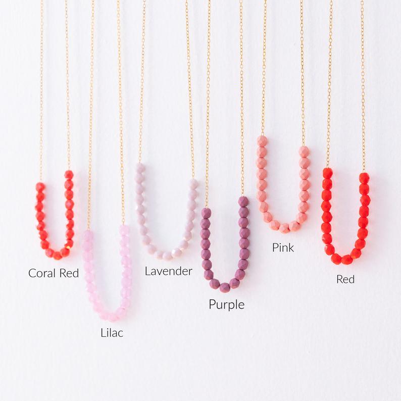 Multilayered Pink Beads Stone Necklace – Jaipri